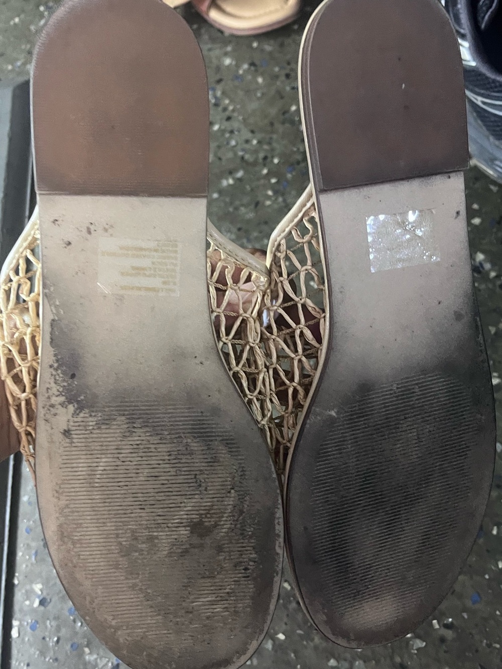 Steve Madden Woven Open-Weave Slide Mule in Tan 8.5 slip-on summer - Picture 5 of 5